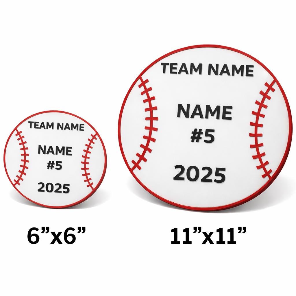 Personalized Baseball Name Sign
