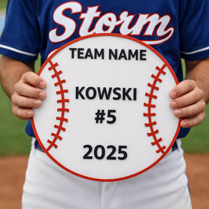 Personalized Baseball Name Sign