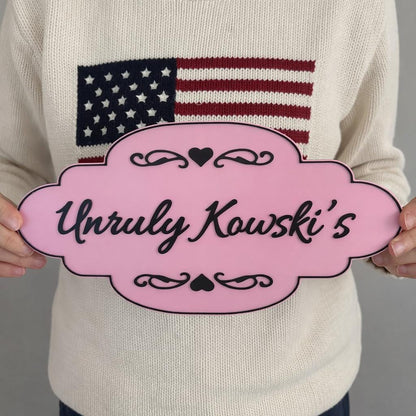 Custom Text - Personalized Name Plate - Business Sign - Door - Wall Decor