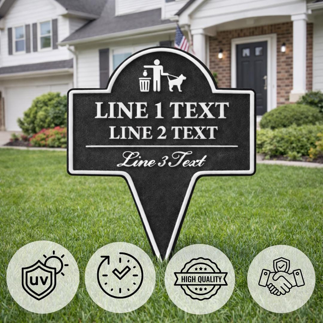 Dog Waste Yard Sign – Pick Up After Dog