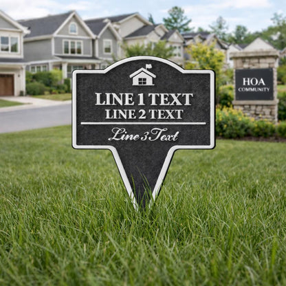 Custom HOA Yard Stake Sign – Personalized Message