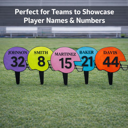 Football Helmet Yard Sign – Player Name
