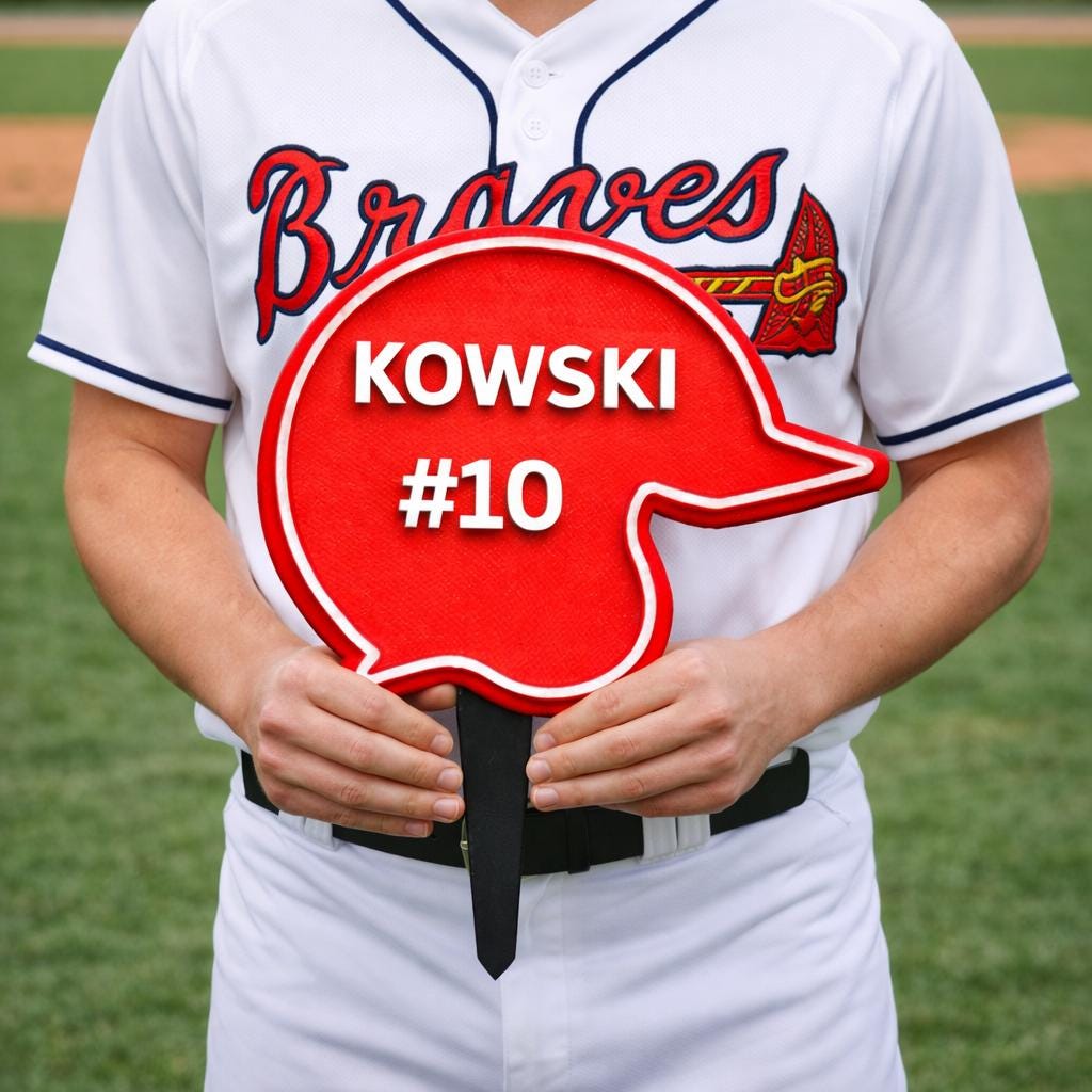 Baseball Helmet Yard Sign – Player Name