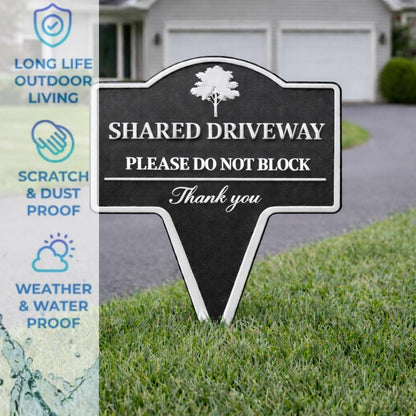 Neighborhood Reminder Yard Sign – Custom Text, Tree