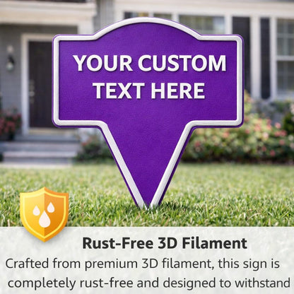 Custom Yard Stake Sign – 8"x10", 10"x12", 11"x13", Easy Install, Weatherproof, Made in USA