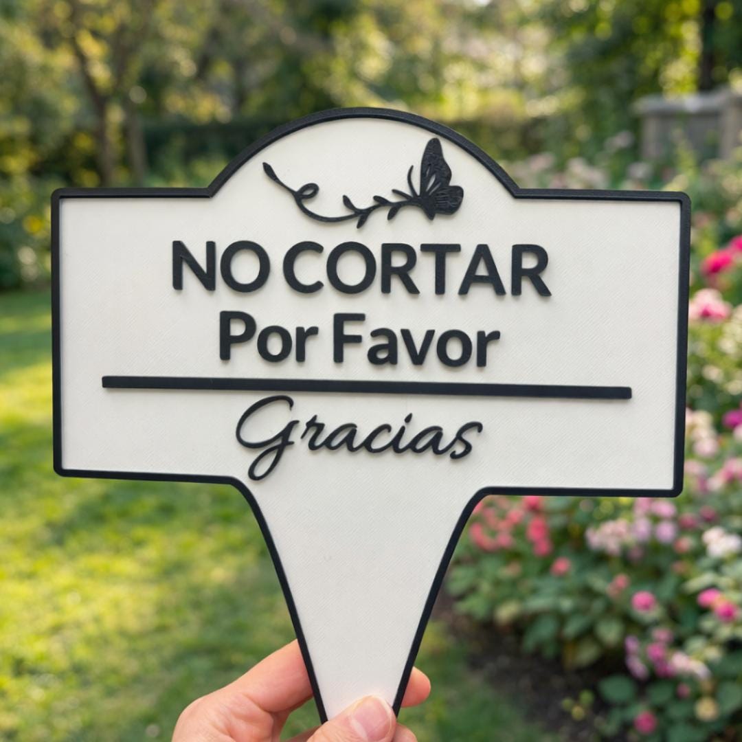Personalized Garden Marker - Custom Engraved Plant Sign with Butterfly