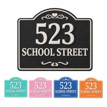 Custom House Address Sign – Classic Arch Design