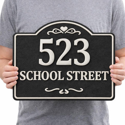 Custom House Address Sign – Classic Arch Design