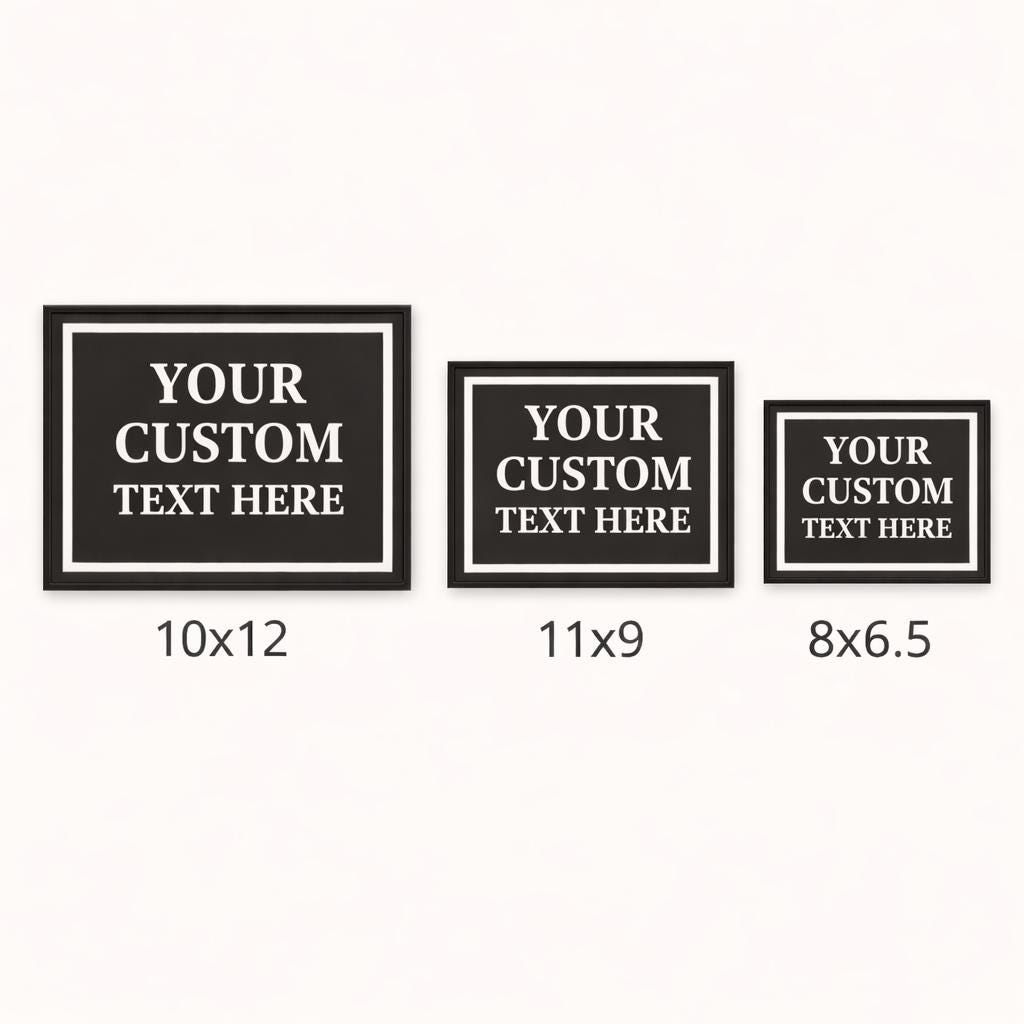 Custom Text Plaque Sign – Raised 3D PETG Plaque