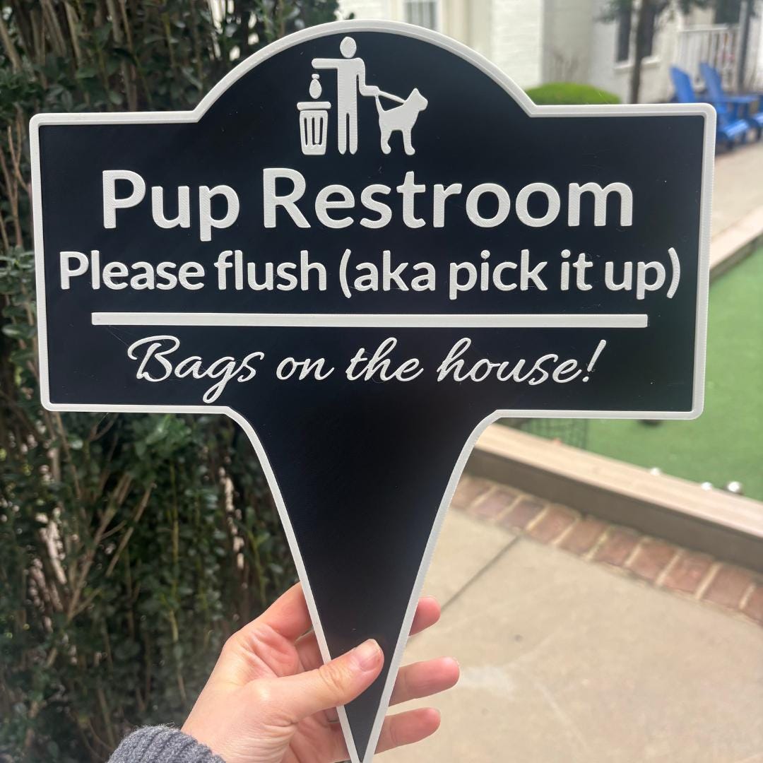 Dog Waste Yard Sign – Pick Up After Dog