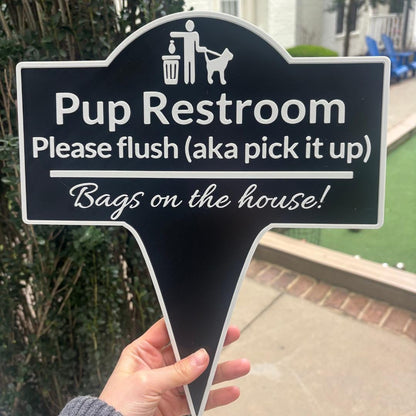 Dog Waste Yard Sign – Pick Up After Dog