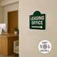 Leasing Office Right Arrow or Left Arrow –6"x6", 11"x11", Easy Install, All-Surface Mount, For Apartment Complex, Businesses, Reception Area