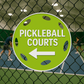 Pickleball Courts Right Arrow or Left Arrow –6"x6", 11"x11", Easy Install, All-Surface Mount, For Clubs, Recreational Facilities, Parks