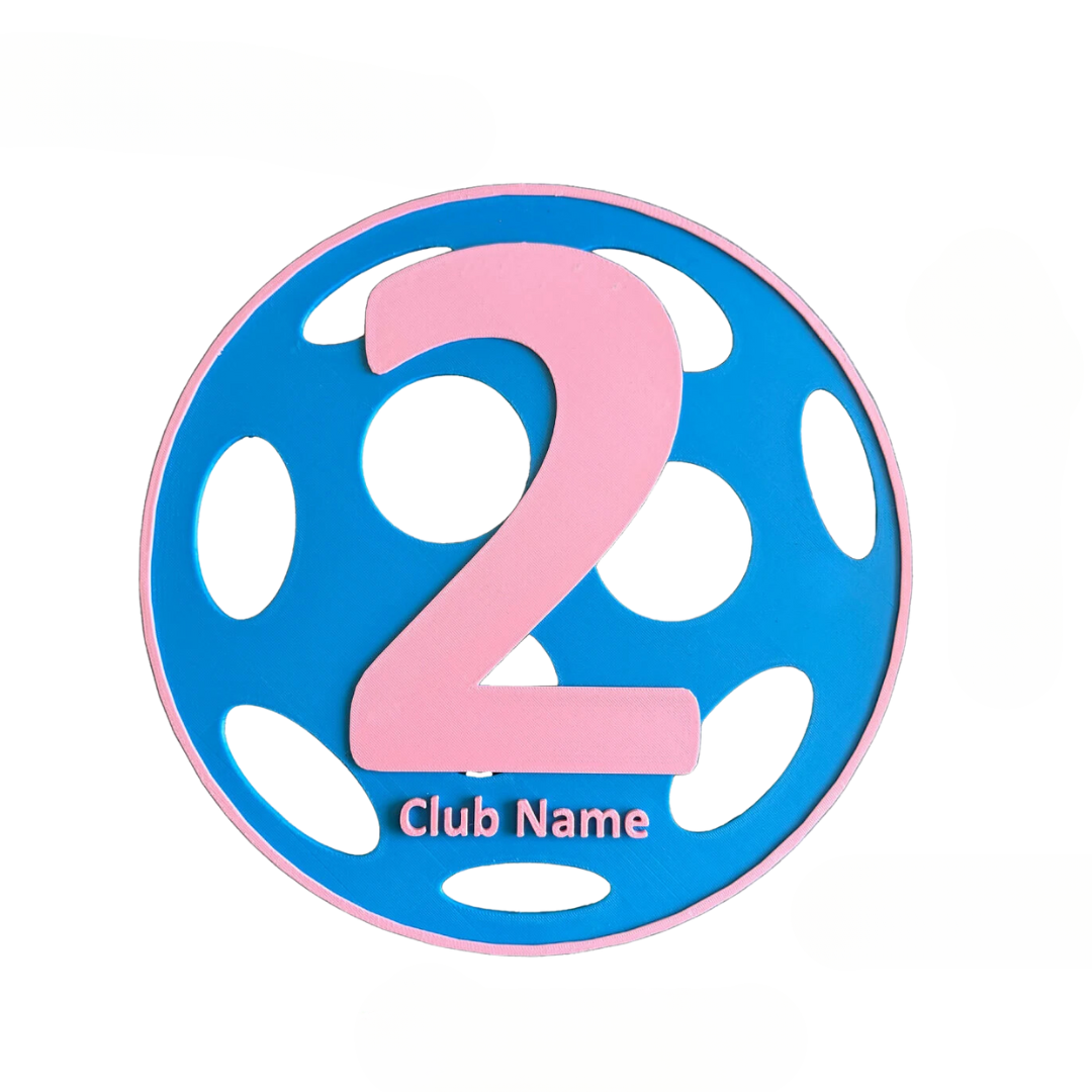 Custom Pickleball Court Number Marker – 6"x6", 11"x11", Easy Install, All-Surface Mount, All-Weather, Non-Rusting PETG, For Facility & Club