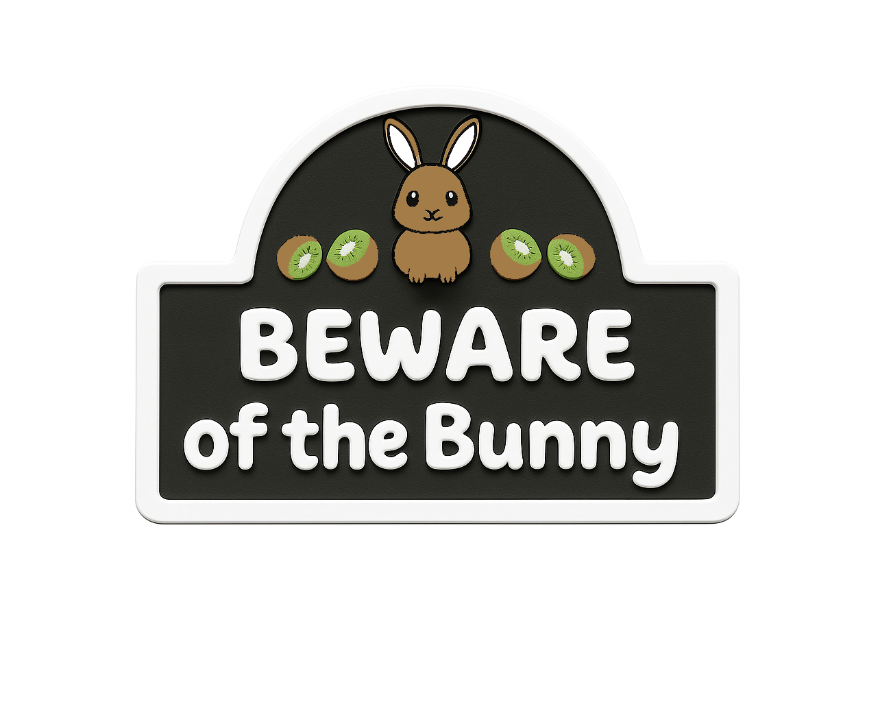 Beware of the Bunny Sign – Cute Rabbit Decor