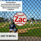Custom Baseball Name Sign – 6"x6" or 11"x11", Easy Install, All-Surface Mount, All-Weather, Non-Rusting PETG, For Dugouts, Fields, or Rooms