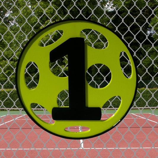 Pickleball Court Numbers - 6'' & 11'', Quick Connect, Unique, Facility, Supplies, Signs, Fence, Nets