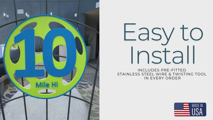 Custom Pickleball Court Number Marker – 6"x6", 11"x11", Easy Install, All-Surface Mount, All-Weather, Non-Rusting PETG, For Facility & Club