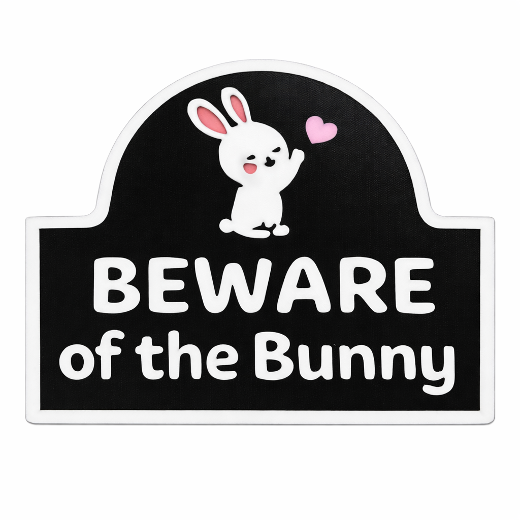 Beware of the Bunny Sign – Cute Rabbit Decor