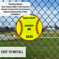 Custom Softball Team Sign – 6"x6" or 11"x11", Easy Install, All-Surface Mount, All-Weather, Non-Rusting PETG, For Dugouts, Fields, or Rooms