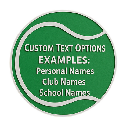 Custom Tennis Court Sign – 6"x6" or 11"x11", Easy Install, All-Surface Mount, All-Weather, Non-Rusting PETG, For Facility, Clubs, or Rooms