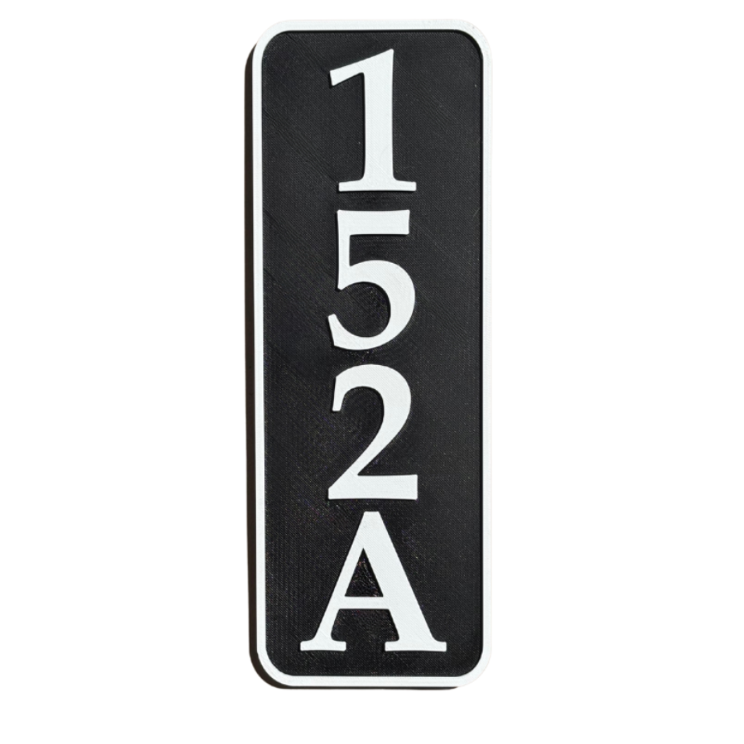 House Number Plaque – 4"x11", Address Numbers, Easy Install, All-Surface Mount, All-Weather, Non-Rusting PETG, For Home or Housewarming Gift