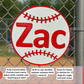 Custom Baseball Name Sign – 6"x6" or 11"x11", Easy Install, All-Surface Mount, All-Weather, Non-Rusting PETG, For Dugouts, Fields, or Rooms